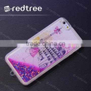 glitter sandglass liquid soft cellphone case for iphone 6 6plus