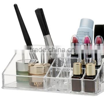 2016 new style clear clear acrylic makeup display organizer from china