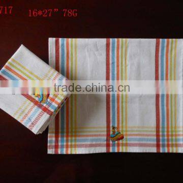 embroidery yarn dyed cotton kitchen towel