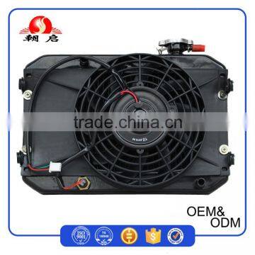 Vehicle Spare Parts Black Brazing All Aluminum Water Cooling Vehicle Radiator With 60W Cooling Fan photo-3