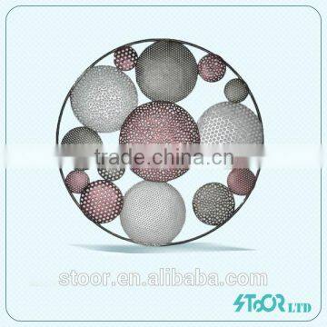 Modern round metall wall hanging decoration