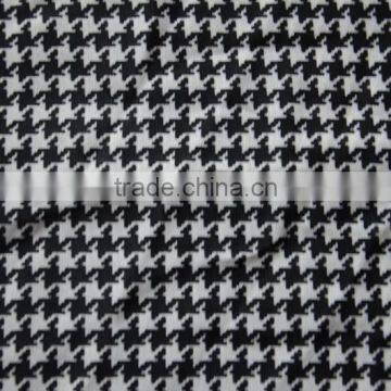 houndstooth printed chiffon women dress