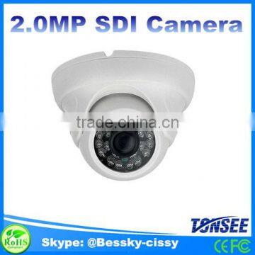 2.0MP 1080P full HD SDI CCTV camera sony ccd chipset 20m ir range dome camera