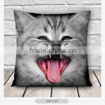 cute animal fashion smiling cat design 3d digital print pillowcases fullprint decorative throw pillow covers seat cushion Cover