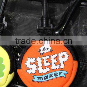 Lovely girls neoprene custom small coin pouch with plastic buckle
