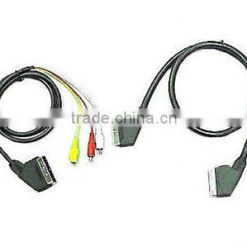 copper usb scart cable,42pin scart to scart cable