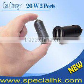 Universal Dual 2 Port USB Car Charger For iPhone/ iPad 5V 2.1A travel Mini Car Charger Adapter