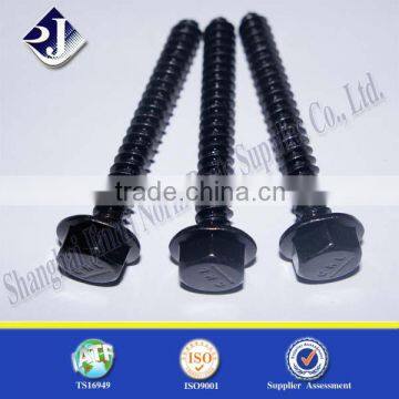 ASME B 18.2.1 Black Hex Flange Wood Screw