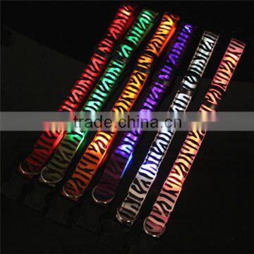 promotion dog collar logo pirnt led collar for dog