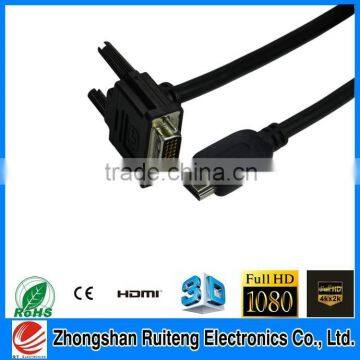 50M Hot sell braided rs232 cable to dvi cable