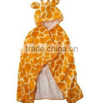 100% cotton printing baby hooded towel