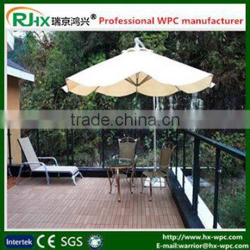 Solid and hollow design grey engineered wood plastic composite decking floors