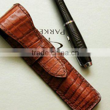 genuine crocodile leather pen gift bag