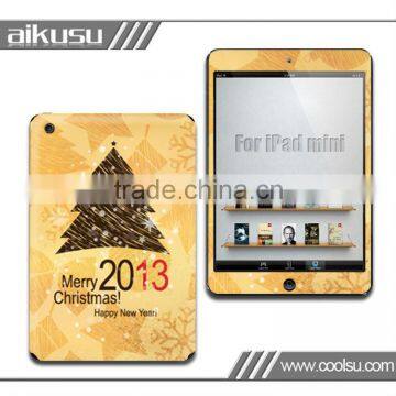 2013 for mini ipad skin sticker for Christmas festival gift