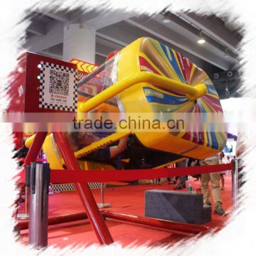 Real flying game machine on playground flight motion simulator