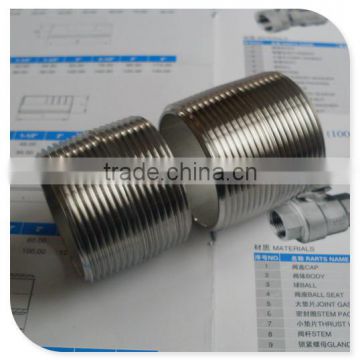 2 in. Closed Schedule 40 316L Stainless Steel Weld Nipple Threaded Both Ends