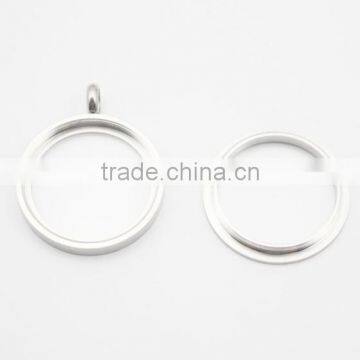 Round Stainless Steel Shiny Locket Pendant With Photo Blank Photo Pendant photo-6