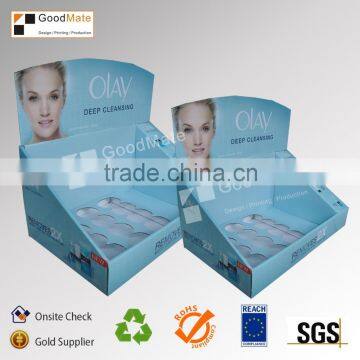 Popular retail cosmetic desktop cardboard display boxes