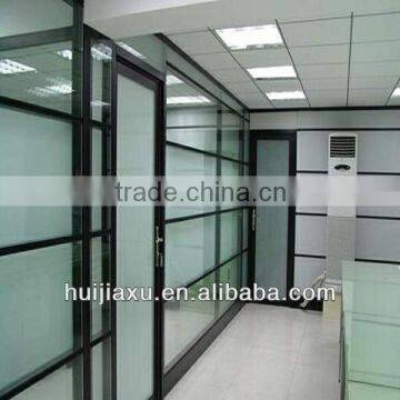 double glasses wall, decorative glass partition wall, office glass wall