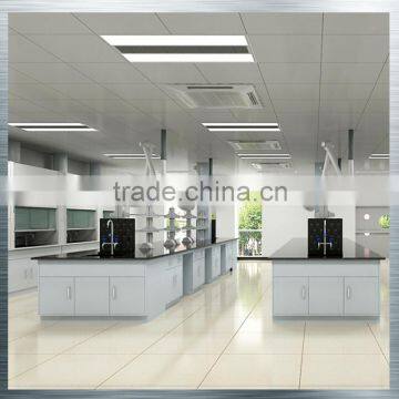 Steel microbiological laboratory island benches