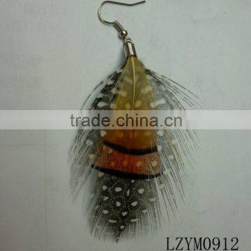 fashion pearl feather earrings