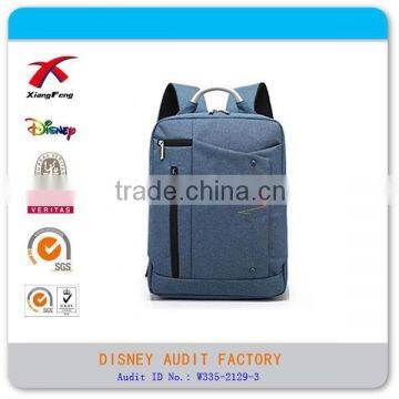 2015 XF Polyester Bag Two Zipper Backpack Pure Laptop Backpack