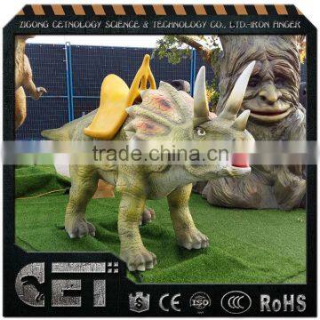 Walking Dinosaur Rides Animatronic Triceratops Rides Riding Dinosaur for Amusement Park photo-2