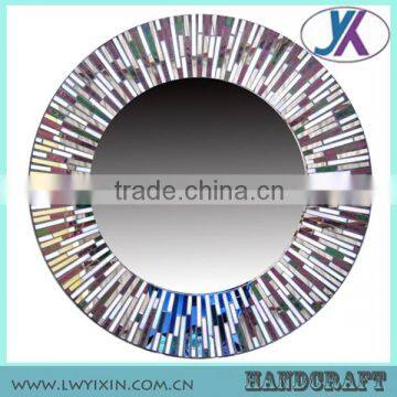 quickly deliver mosaic glass frame sculpture circles round wall mirror