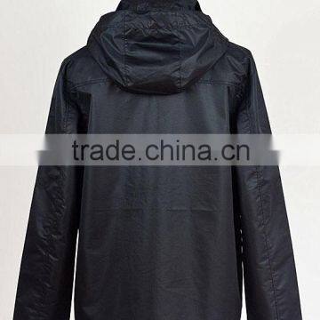Outdoor Sportswear Black Mens Jacket With Fur Hoodies photo-2