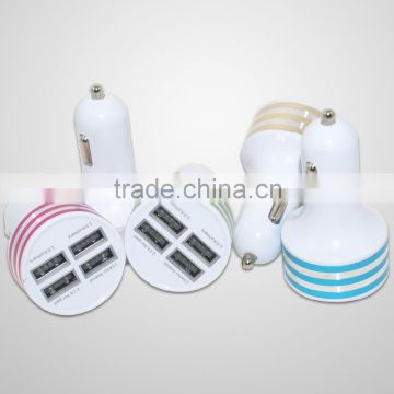 4Ports USB Car Charger USB Power Adapter For Cellphone tablet PC