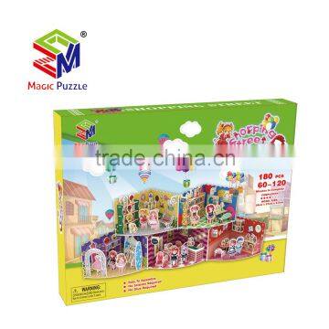 Mini Theme Shopping Street 3D Paper Cardboard Jigsaw Puzzle photo-2