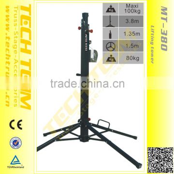 MT-380 Lifting Tower , 100KG Truss Stand Mobile Tower