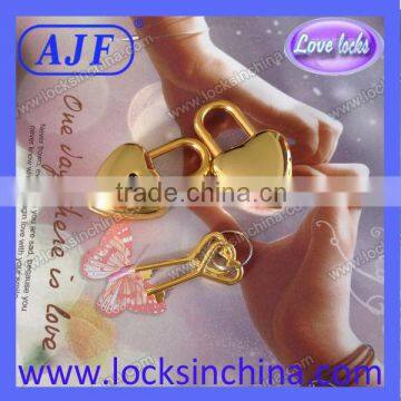 AJF mini golden polished padlock for diary book