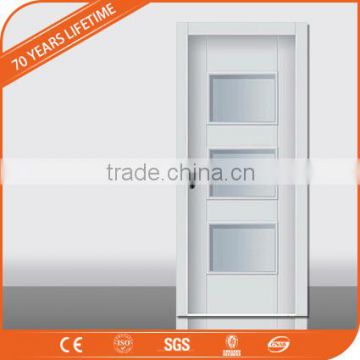 JFCG Brand WPC wood plastic composite Interior Bathroom Doors with glass