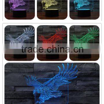 Color Changing Eagle Shaped 3D LED Night Light