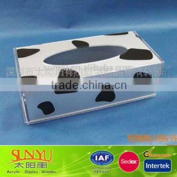 panda acrylic tissue box,Simple Home Decor Triangle Tissue Box Cover,Paper napin box from shenzhen