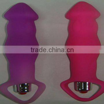 2014 high quality Female masturbation G-Spot silicone sex toy with vibrator