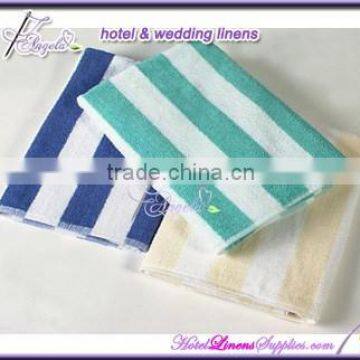 100*180cm yellow stripe pool towels, green stripe swimming towels, striped towels for hotels, spas