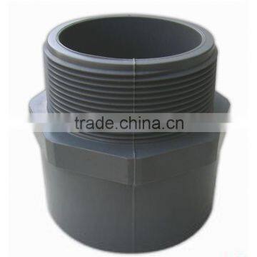 3/4" Gray Color Plastic pvc male coupling