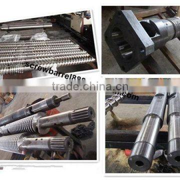 screw barrel design/PP,PE,PVC,PET,ABS,PPR plastic extruder machine twin screw and barrel