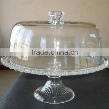 High quality glass cloche for cake/cream/cake/flower