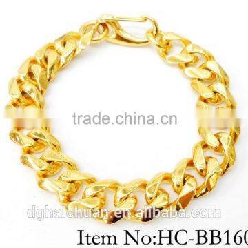 316l stainless steel custom 24K cheap gold plated bangles dubai afican jewelry