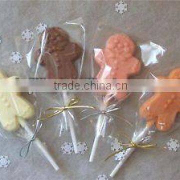 clear flat poly bags for packaging lollipop