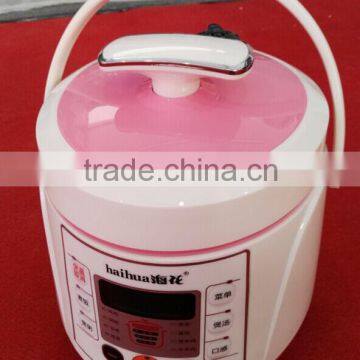 2016 new camping rice pressure cooker cute portable 2L white black pink baby food multi mini travel cookers with handle