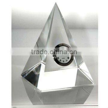 Cheapest Diamond Crystal Desk Clock Pyramid Wholesale