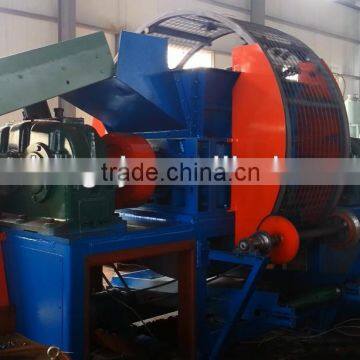 Tire shredder for recycling production line