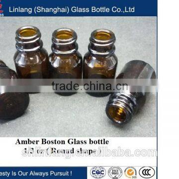 1/3oz Amber glass bottle boston