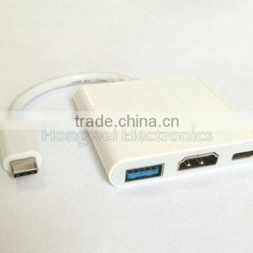 3 in 1 C Type Adaptor USB 3.1 Adapters Type C to C / HDMl / USB 3.0 Female photo-2