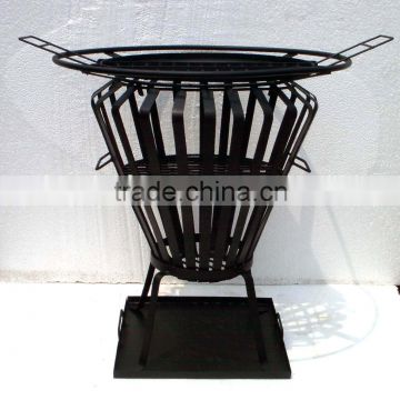 Outdoor fire basket