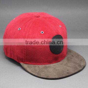 WHOLESALE PU LEATHER LOGO BRIM SNAPBACK HAT CUSTOM LOGO photo-3